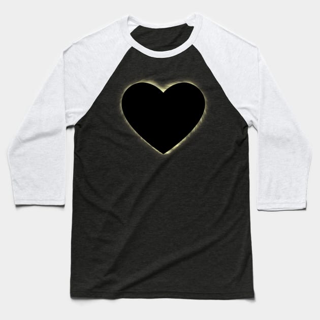 Lunar Heart Eclipse - Totality Baseball T-Shirt by Tees_N_Stuff